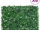 vidaXL Recinzione Foglie Arbusti Artificiali 6 pz Verde 40x60 cm