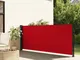 vidaXL Tenda da Sole Laterale Retrattile Rossa 100x300 cm