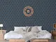 DUTCH WALLCOVERINGS Carta da Parati Geometric Blu e Oro