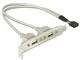 Slotbracket 1x internal USB 5pin > 2x USB2.0 external cavo USB 0,3 m USB A Bianco