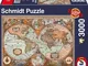 Ancient World Map Puzzle di contorno 3000 pz Mappe