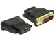 65466 adattatore per inversione del genere dei cavi DVI 24+1 HDMI Nero