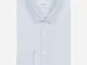 Camicia disegni azzurro lycra popeline doppio ritorto sensitive, collo stile italiano aggi...