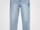 Jeans Straight cropped bordure