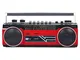  PORTABLE RADIO RECORDER USB SD WIRELESS CASSETTA RR 501 BT RED