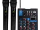 Mixer disc jockey Karma MXW 5 5 canali con doppio radiomicrofono VHF B