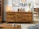 ANCONA #123 Credenza in legno di sheesham - laccato / marrone 175x45x80