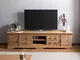 Mobile Tv In legno di Mango 220x45x55 oliato beige TOULOUSE #09