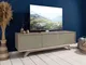 mobile TV in legno di Acacia 160x45x50 marrone crema laccato TROMSO #004