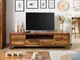 ANCONA #111 Mobile TV in legno di sheesham - laccato / marrone 200x45x55