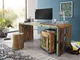 scrivania in legno di Legno riciclato 170x65x76 multicolore laccato FREEZY #40