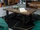 CITY #29 Tavolino da salotto in legno riciclato/ ferro - laccato / marrone 110x60x42