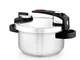 Batteria due pentole a pressione in acciaio inox 18/10, linea Tekna, diam. 22cm, litri 4+7