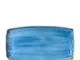 Piatto da portata oblungo in porcellana blu stone, cm. 35x19, 6 pezzi