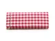 Clutch bianco/rossa in tessuto stampa Vichy  | Primadonna Collection