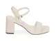 Sandali minimal bianchi, tacco 7,5 cm