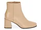 Ankle boots beige, tacco 7 cm