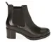 Chelsea boots neri in pelle, tacco 6 cm