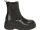 Chelsea boots platform neri, tacco 7 cm