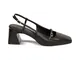 Décolleté slingback nere, tacco 5,8 cm