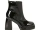 Ankle boots neri in naplack, tacco 9 cm