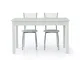 Tavolo rettangolare allungabile in legno bianco 6/10 persone 140/200 cm - 