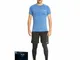  Sportinator Uomo Completo fitness 3 pezzi blu-nero