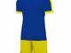  Kit Revolution Maglietta da calcio con Shorts blu giallo