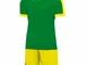  Kit Revolution Maglia da calcio con pantaloncini verde giallo
