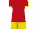  Kit Revolution Maglietta da calcio con Shorts rosso giallo