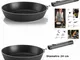 Set Padelle 2 pezzi in alluminio pressofuso ad alto spessore 28-24 cm COOK&SPACE FULL INDU...