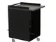 Carrello Cucina Portavivande in Struttura in Metacrilato NERO 63x50xh80 cm AMBROGIO ruote...