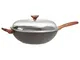 Wok saltapasta antiaderente rivestimento 5 strati QUARZOTEK diametro 32xh9,5 cm- 5,75 lt n...