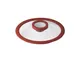 Coperchio bordo e pomo in Silicone O'Clock Red in pirex colore rosso