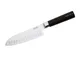 Coltello Orientale Santoku NERO in ABS BLACK KNIVES 170 mm 1 PEZZO in acciaio inox 18.10 l...