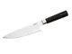 Coltello cucina NERO in ABS BLACK KNIVES 200 mm 1 PEZZO in acciaio inox 18.10 lucido adatt...