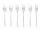 Forchettine da dolce in acciaio 18.10 Set 6 pezzi lunghezza 155 mm LINEA Q Sambonet set da...