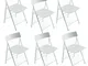 PIPER Sedia confezione da 6 sedie pieghevoli struttura in metallo schienale e seduta in pl...