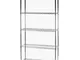 Scaffale libreria 5 ripiani per esterno 35x90xh177 cm inox zincato Outdoor