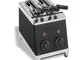 Tostapane a 2 Pinze Milan Toast Nero 230V 50/60Hz 1,37kW ideale per sandwiches Con timer d...