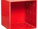 Graepel Modulo Base QBO Rosso 35x35x35 cm componibile e sovrapponibile in acciaio inox ver...