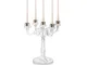 Candelabro da Tavolo 5 fuochi Like Water 40x40xh40 cm in Plexi trasparente spessore 10 mm...