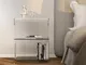 Comodino In metacrilato Fumé con tre ripiani MOD 432, 42,5x34xh56 cm - Struttura leggera e...