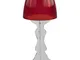 lampada piccola lady led rosso, dimensioni 14x14xH33 cm, spessore 6 mm