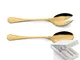 Confezione a libro 2 pezzi insalata Domus Gold, Acciaio 18/10, spessore 3 mm