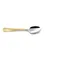 Cucchiaino moka Hermitage oro, acciaio 18-10, oro 24 carati lucido, spessore 2.5 mm, lungh...