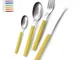 Set Posate colorate SKY 1 Coltello 1 Forchetta 1 Cucchiaio 1 Cucchiaino caffè in acciaio M...