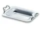 Cestino Rettangolare pane, dolci con manici 28 cm Linea ALEX EME in acciaio inox Lucido ma...