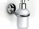 Dispenser da muro in vetro Acidato Grand Hotel Dimensioni 8x13xh17 cm inox lucido e vetro