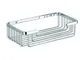 Porta Spugna, mensola doccia in filo di acciaio inox rettangolare h6x13x25 CM Completo di...